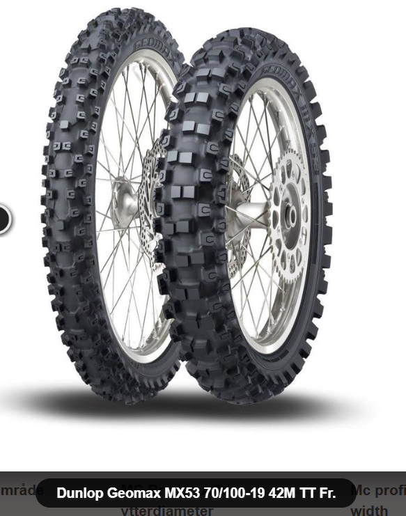 Dunlop Geomax MX53 70/100-19 42M TT Fr.